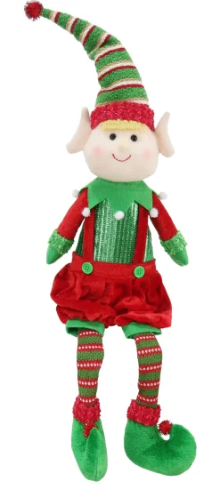 Boy Or Girl Sitting Elf With Dangly Legs Asst (70Cm) - Boy