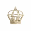 Champagne Glitter Finish Crown Ornament (9Cm)