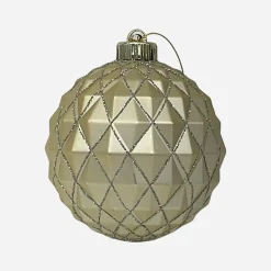 Champagne Shatterproof Bauble (12Cm)