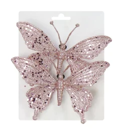 Clip On Sequin Butterfly (2Pk)