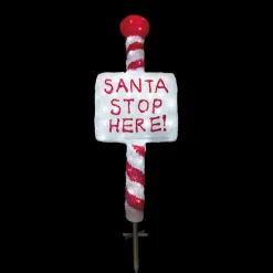 3D Acrylic Santa Stop Here Sign