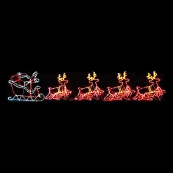 2D Four Moving Reindeer With Sleigh (5.3M)