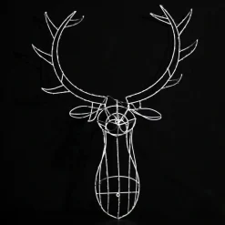 3D Ww/W Hanging Reindeer Head Wall Decor