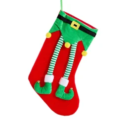 Dangling Elf Legs Christmas Stocking