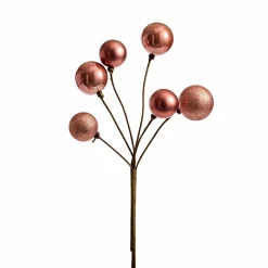 Eggnog Bauble Cluster Stem (40Cm)