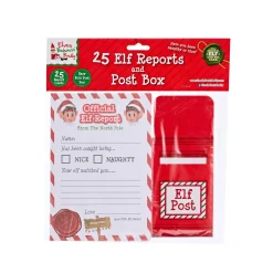 Elves Behaving Badly Elf Reports With Post Box (25Pk)