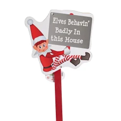 Elves Behaving Badly Naughty Elf Garden Sign