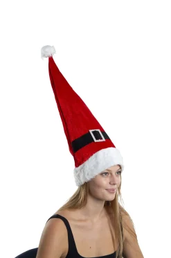 Extra Long Bendable Santa Hat Asst (70Cm)