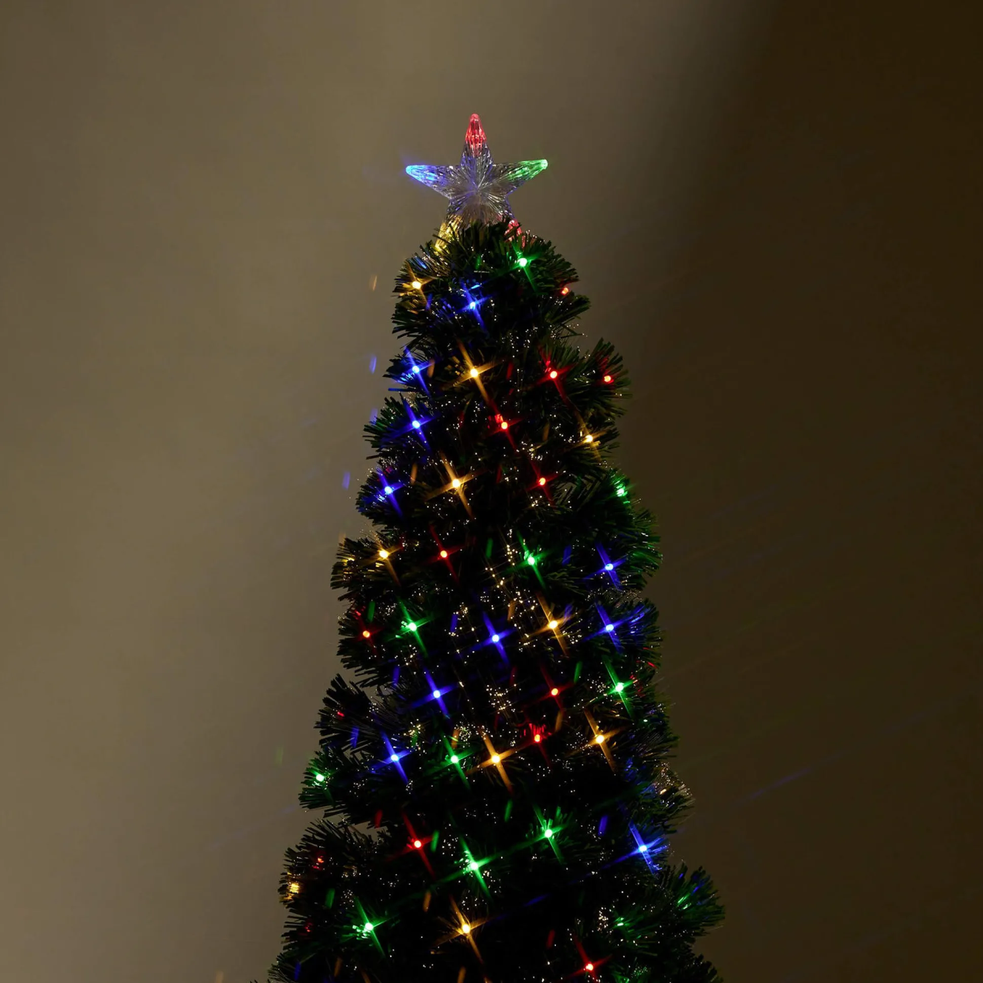 Fibre Optic Slim Tree With Multicoloured Leds (1.5M)