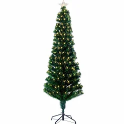 Fibre Optic Tree Slim With Warm White Leds (1.8M)