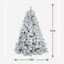 Flocked Fir Tree 7Ft (2.1M)