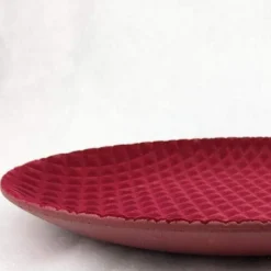 Flocked Red Plate