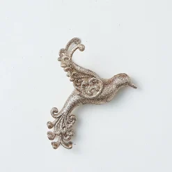 Glitter Hanging Decoration - Silver Dove