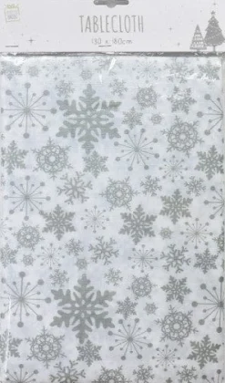 Gold Or Silver Rectangular Tablecloth Asst - Gold Star