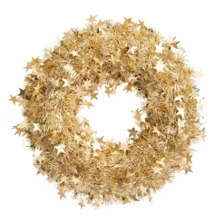 Gold Tinsel Wreath (45Cm)