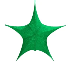 Green Pop Up Tinsel Star (65Cm)