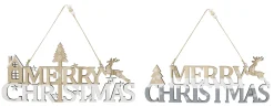Hanging Merry Christmas Sign (30Cm)