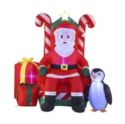 Inflatable Santa And Armchair (1.8M)