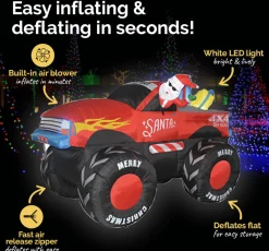 Inflatable Santa And Monster Truck (2.1M)