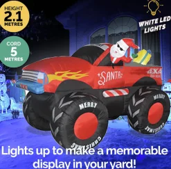 Inflatable Santa And Monster Truck (2.1M)