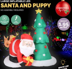 Inflatable Santa And Puppy (1.95M)