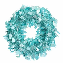 Iridescent Turquoise Tinsel Wreath (45Cm)