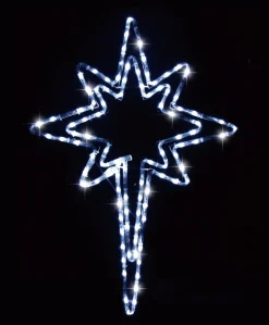 Led Cool White Nativity Star Ropelight