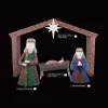 Led 3D Glitter Thread Nativity (4Pc)