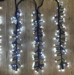 Led Firecracker Icicle Cluster White (9.2M)