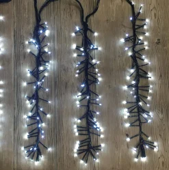 Led Firecracker Icicle Cluster White (9.2M)