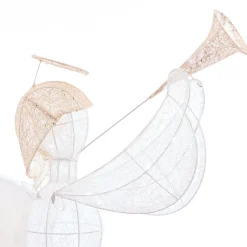 Led Glitter Thread Angel With Trumpet