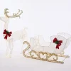 Led Glitter Thread Sleigh With Reindeer