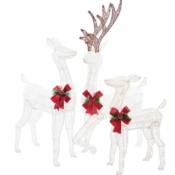 Led Glitter Thread Twinkling Reindeer Family