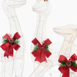 Led Glitter Thread Twinkling Reindeer Family
