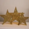 Led Gold Glitter Thread Nested Stars (3Pc)