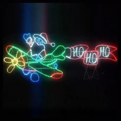Led Hohoho Santa Plane Ropelight