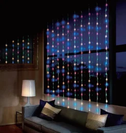 Led Multicolour Waterfall Curtain (1.2X2M)
