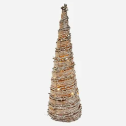 Led Natural Glitter Cone Tree