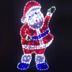 Led Ropelight Tinsel Waving Santa