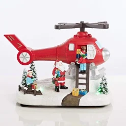 Led Santa Helicopter Spinning Propeller