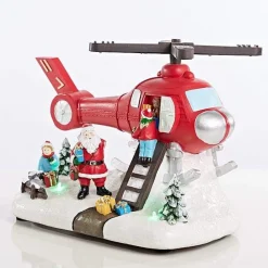 Led Santa Helicopter Spinning Propeller