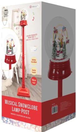 Led Snow Globe Pole With Music And Movement (1.5M)
