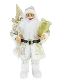 Luxury Metallic Santa Figurine (60Cm)