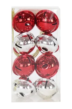 40Mm Nut Bells Shiny Mix Asst (8Pk)