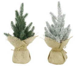 Pine Tree Decorated (26Cm) - Natural
