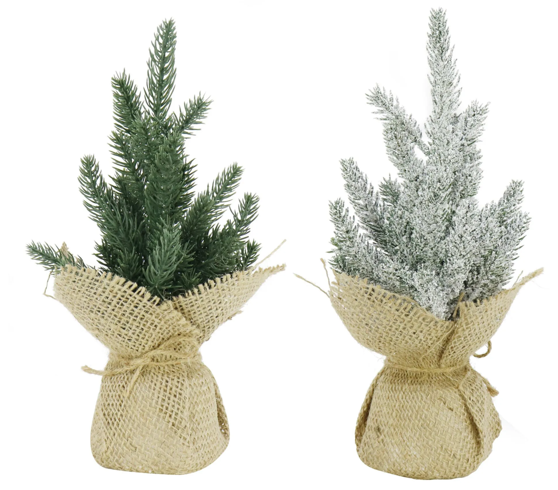 Pine Tree Decorated (26Cm) - Natural