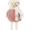 Pink Shelf Sitting Snowman (45Cm)
