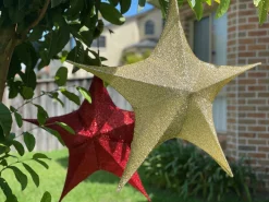 Pop Up Tinsel Star (65Cm) 2 Asst