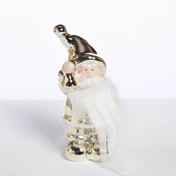 Porcelain Santa Gold With Bell