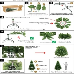 Pre-Lit Canadian Pine Tree 7Ft (2.1M)